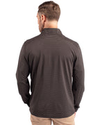 Cutter & Buck® Virtue Eco Pique Micro Stripe Recycled Mens Big & Tall Quarter Zip