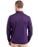 Cutter & Buck® Virtue Eco Pique Micro Stripe Recycled Mens Quarter Zip