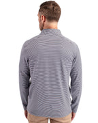 Cutter & Buck® Virtue Eco Pique Micro Stripe Recycled Mens Big & Tall Quarter Zip