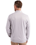 Cutter & Buck® Virtue Eco Pique Micro Stripe Recycled Mens Quarter Zip