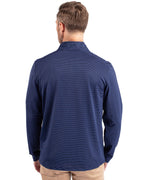 Cutter & Buck® Virtue Eco Pique Micro Stripe Recycled Mens Big & Tall Quarter Zip