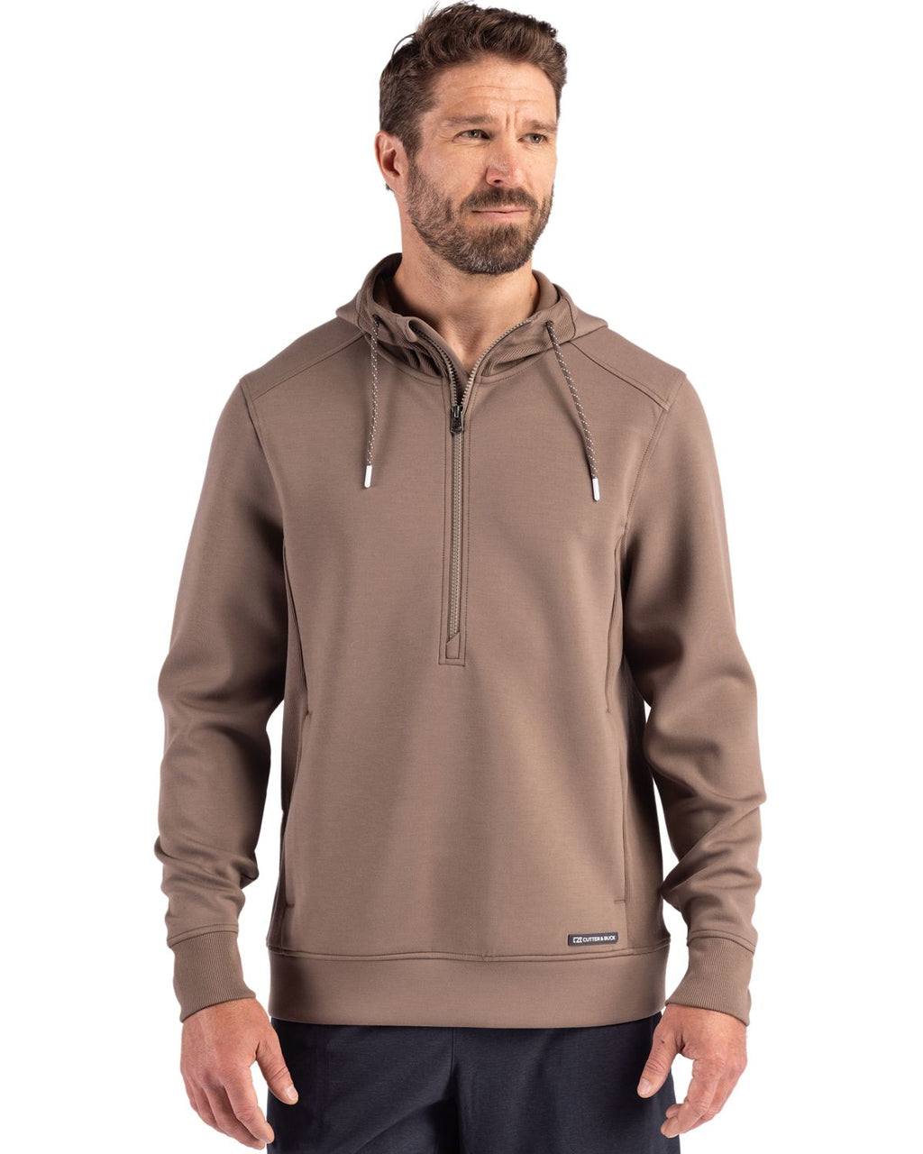 Cutter & Buck® Roam Eco Half Zip Recycled Mens Hooded Pull Over