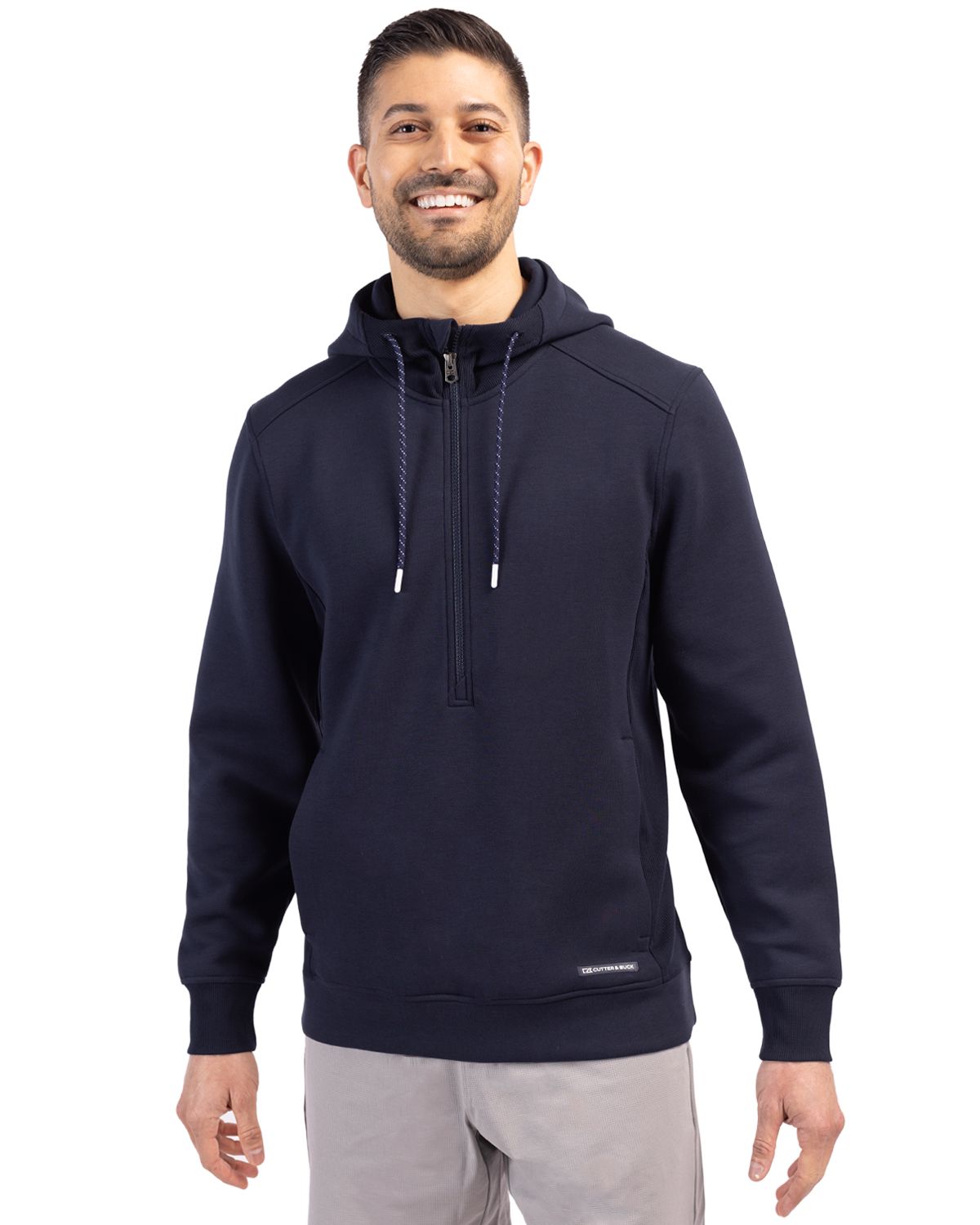 Cutter & Buck® Roam Eco Half Zip Recycled Mens Hooded Pull Over