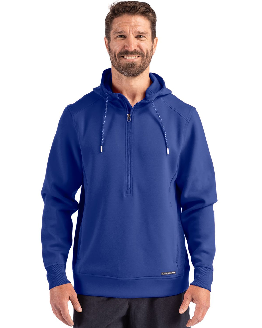 Cutter & Buck® Roam Eco Half Zip Recycled Mens Hooded Pull Over