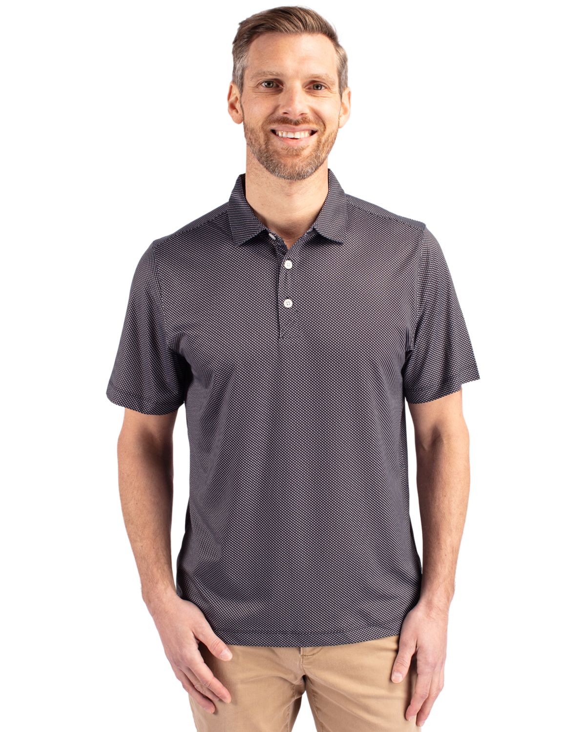 Cutter & Buck® Pike Eco Symmetry Print Stretch Recycled Mens Big & Tall Polo