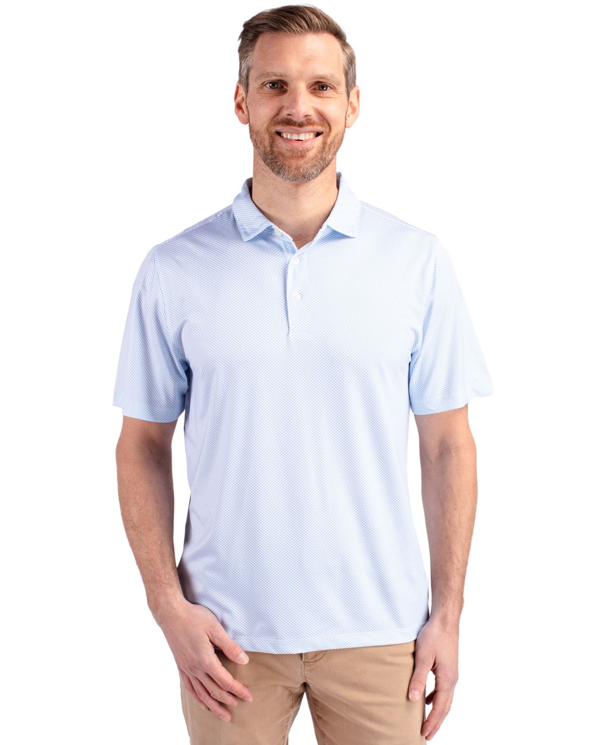 Cutter & Buck® Pike Eco Symmetry Print Stretch Recycled Mens Polo