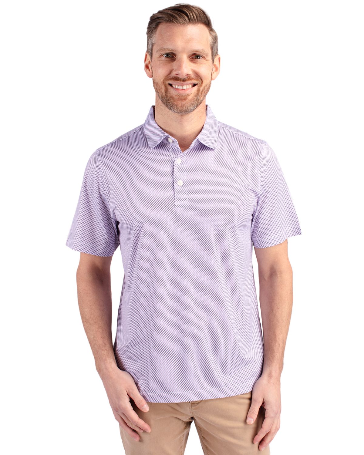 Cutter & Buck® Pike Eco Symmetry Print Stretch Recycled Mens Polo