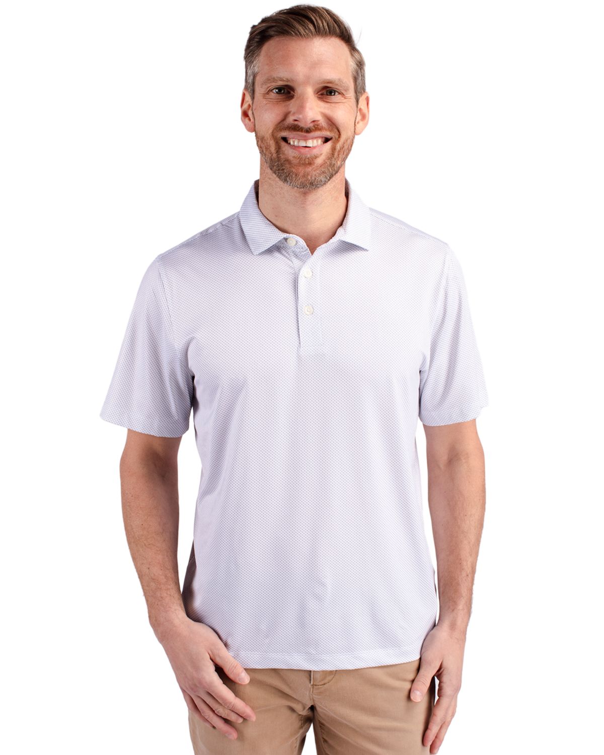 Cutter & Buck® Pike Eco Symmetry Print Stretch Recycled Mens Polo