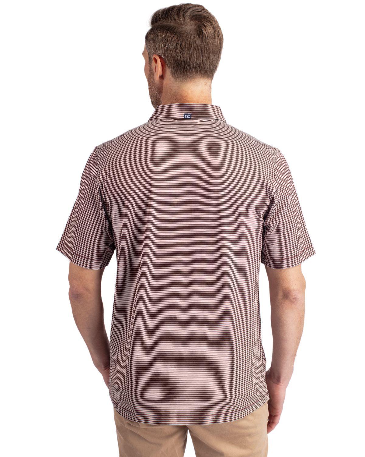 Cutter & Buck® Forge Eco Double Stripe Stretch Recycled Mens Polo