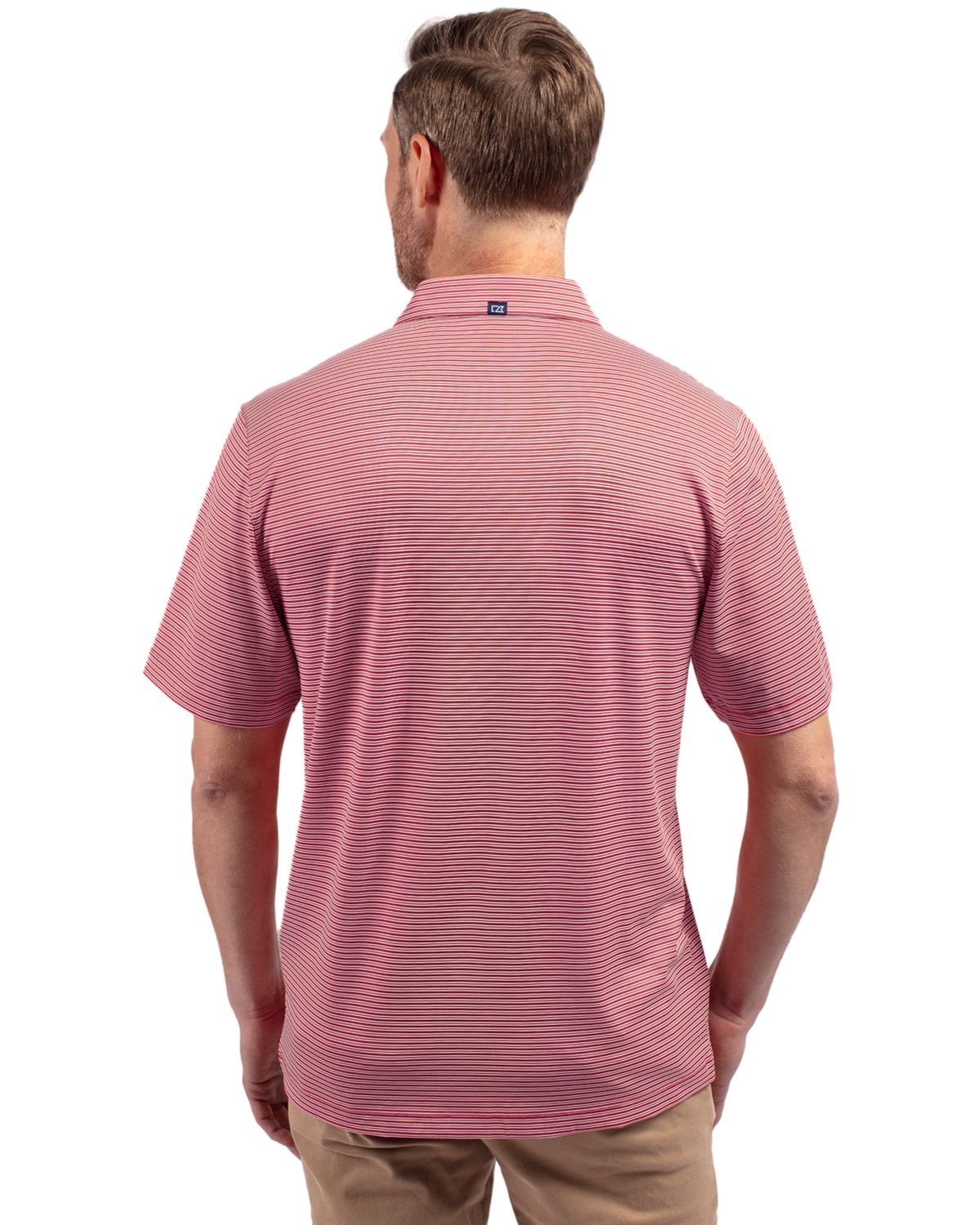 Cutter & Buck® Forge Eco Double Stripe Stretch Recycled Mens Polo