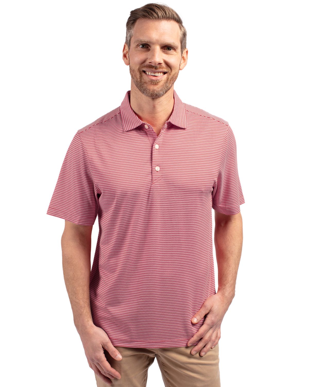 Cutter & Buck® Forge Eco Double Stripe Stretch Recycled Mens Big &Tall Polo
