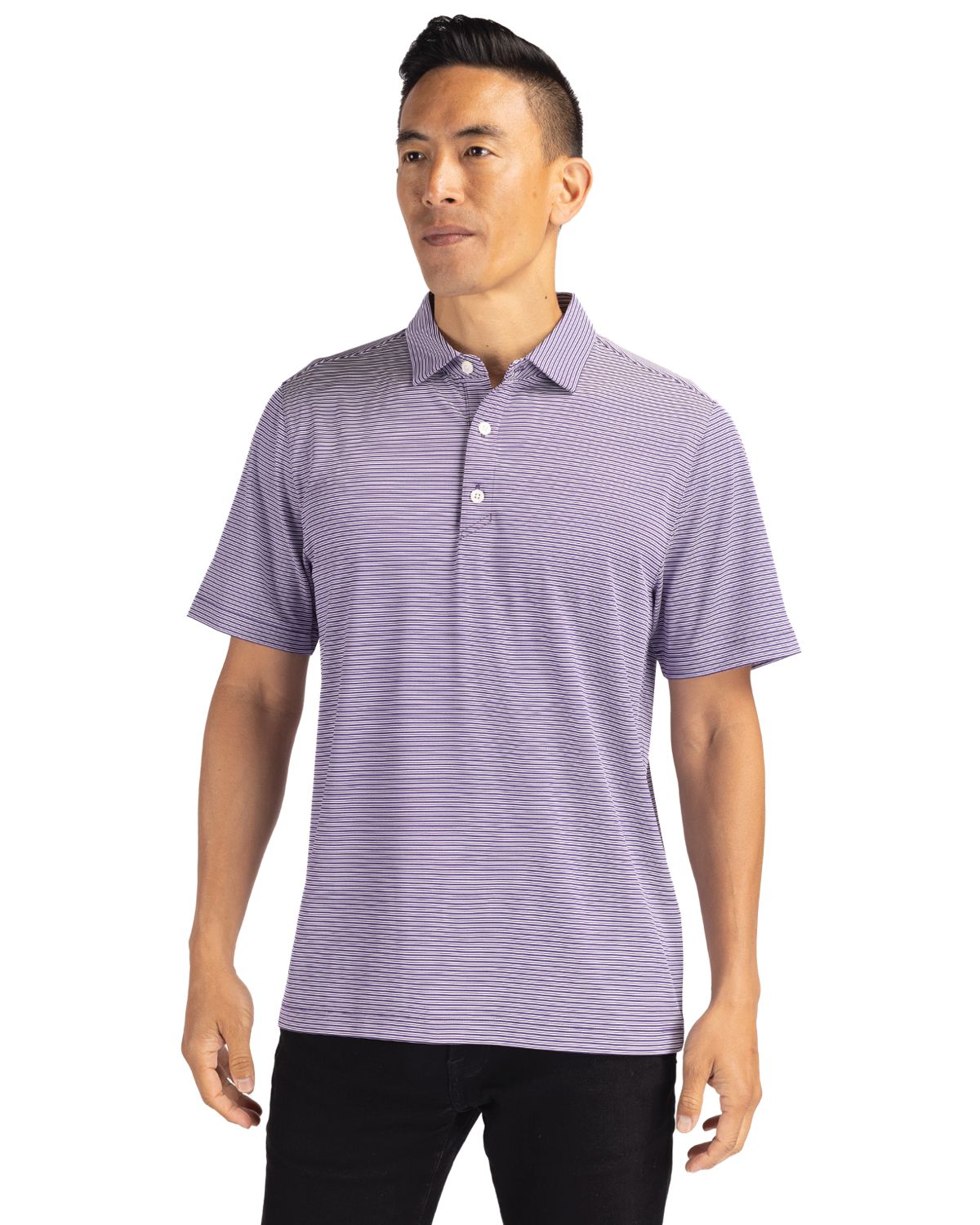 Cutter & Buck® Forge Eco Double Stripe Stretch Recycled Mens Polo