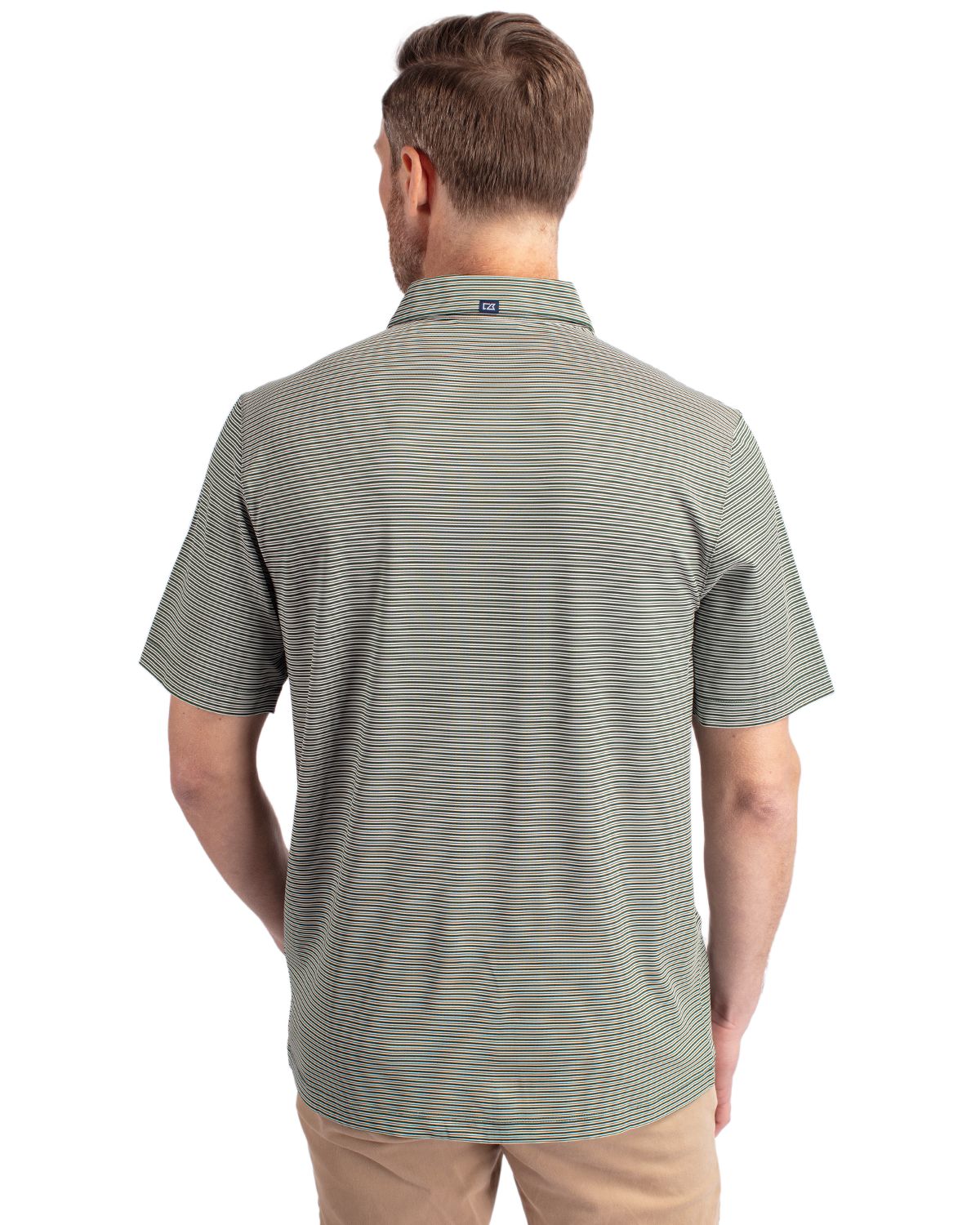 Cutter & Buck® Forge Eco Double Stripe Stretch Recycled Mens Polo