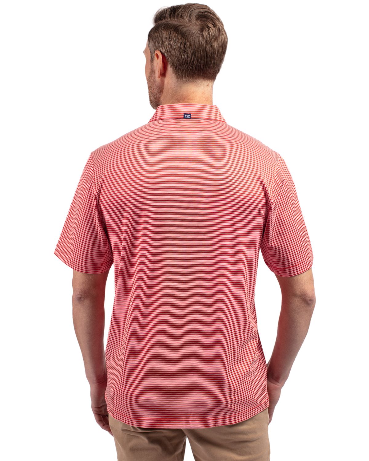 Cutter & Buck® Forge Eco Double Stripe Stretch Recycled Mens Polo