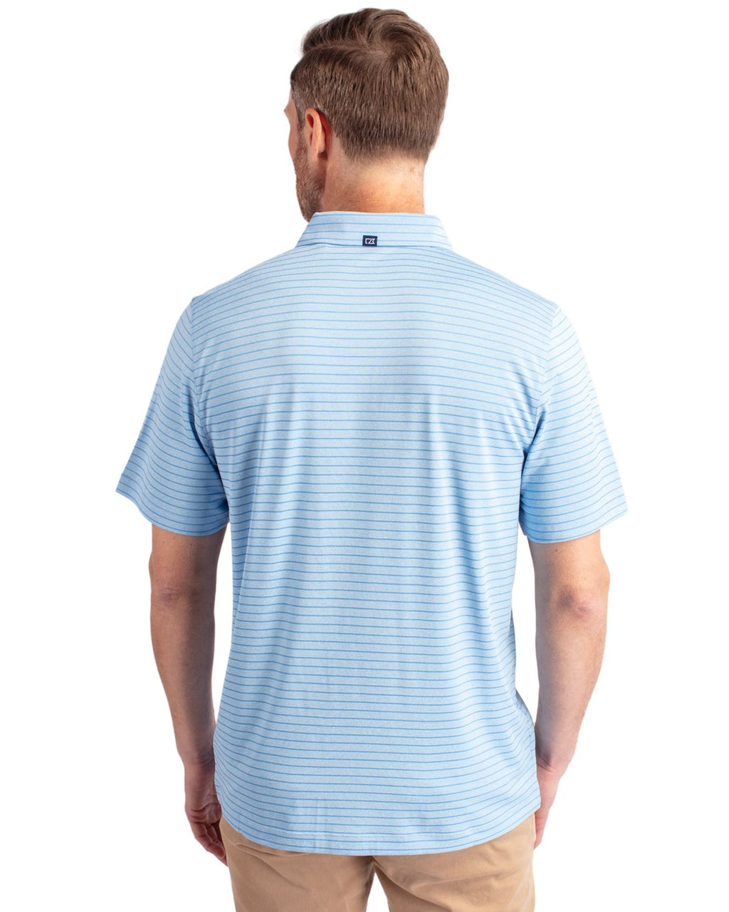 Cutter & Buck® Forge Eco Heather Stripe Stretch Recycled Mens Polo