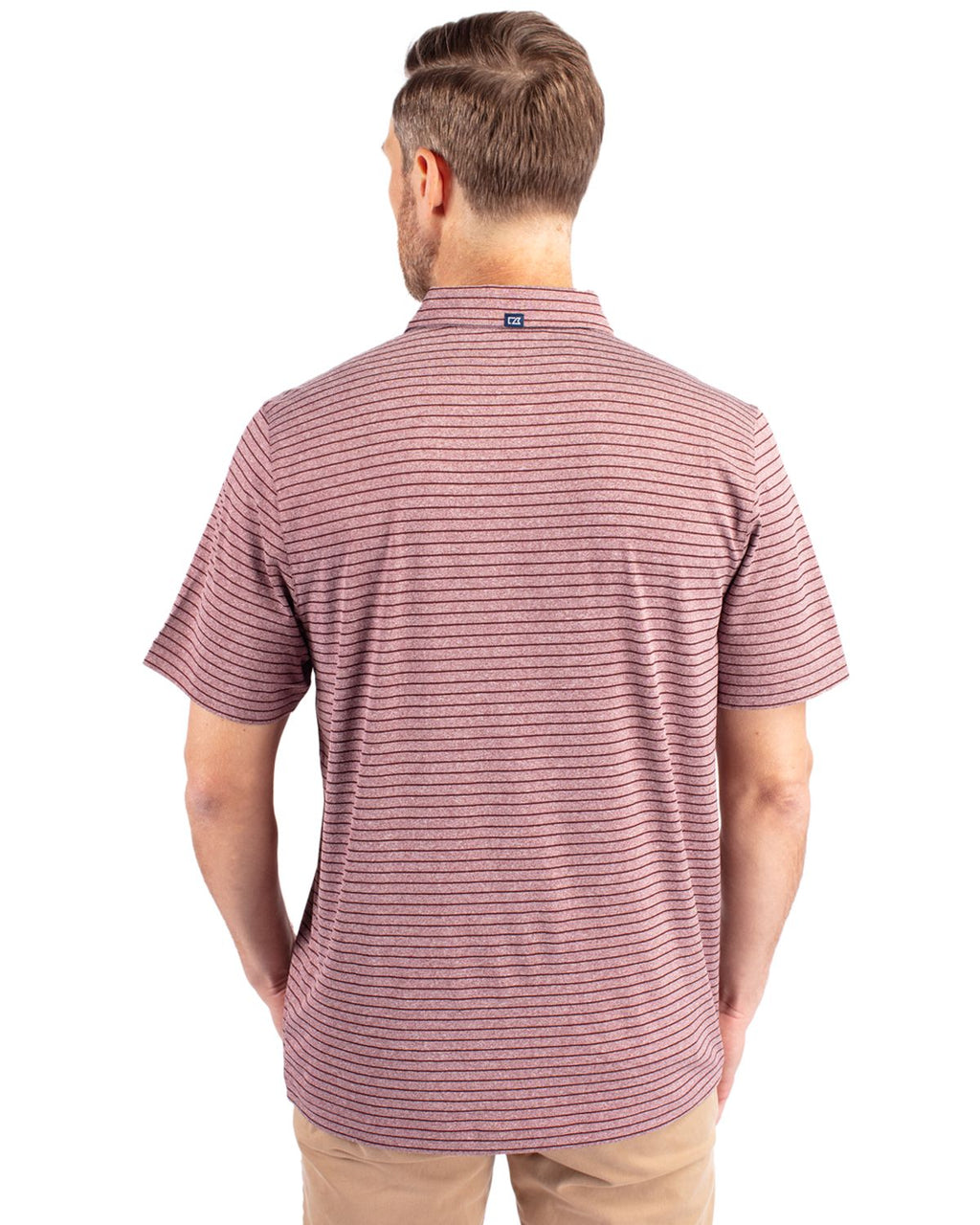 Cutter & Buck® Forge Eco Heather Stripe Stretch Recycled Mens Polo
