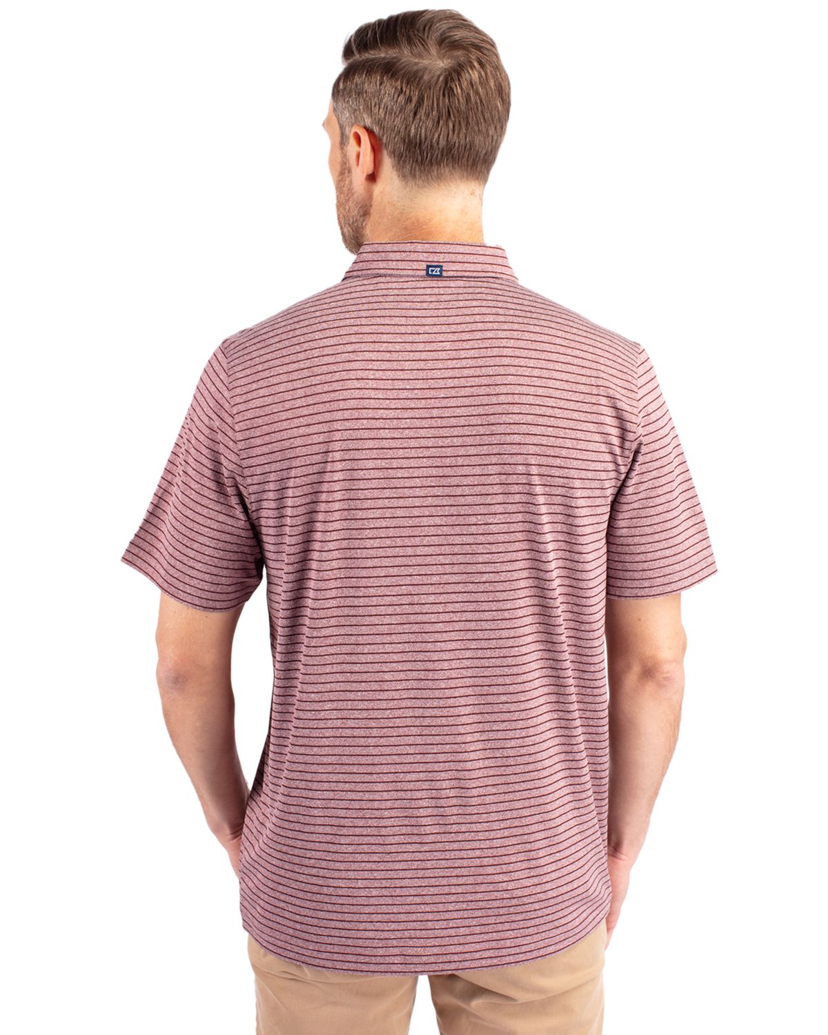 Cutter & Buck® Forge Eco Heather Stripe Stretch Recycled Mens Polo