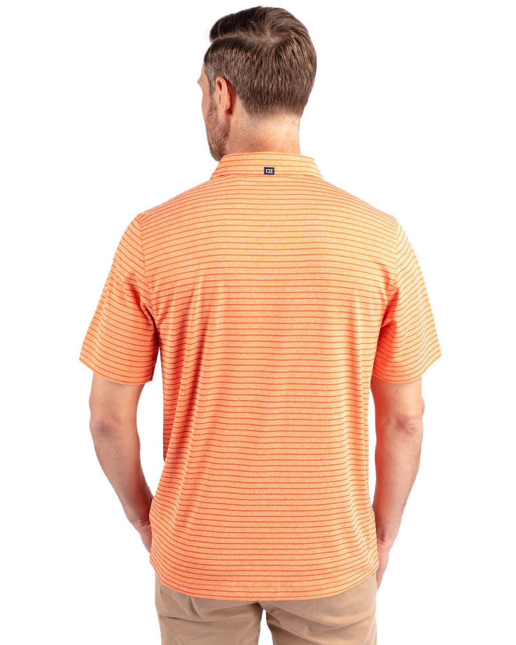 Cutter & Buck® Forge Eco Heather Stripe Stretch Recycled Mens Polo