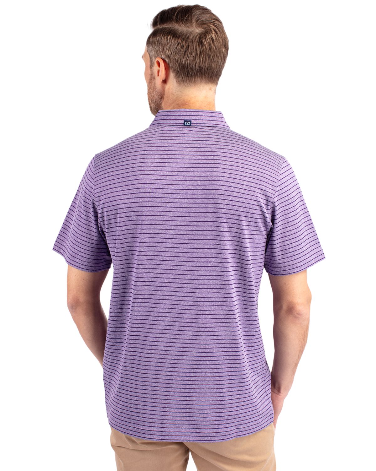 Cutter & Buck® Forge Eco Heather Stripe Stretch Recycled Mens Polo