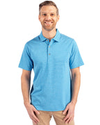 Cutter & Buck® Forge Eco Heather Stripe Stretch Recycled Mens Polo