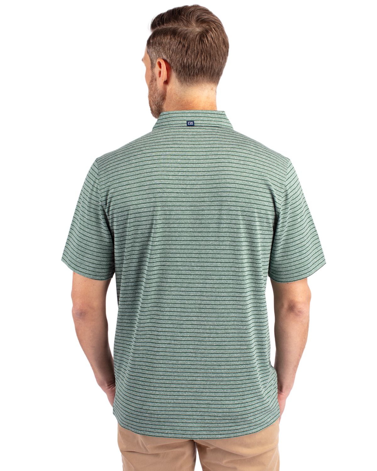 Cutter & Buck® Forge Eco Heather Stripe Stretch Recycled Mens Polo