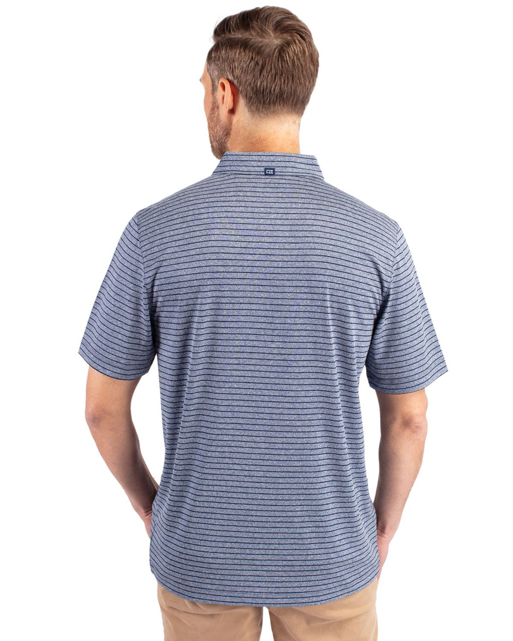 Cutter & Buck® Forge Eco Heather Stripe Stretch Recycled Mens Polo
