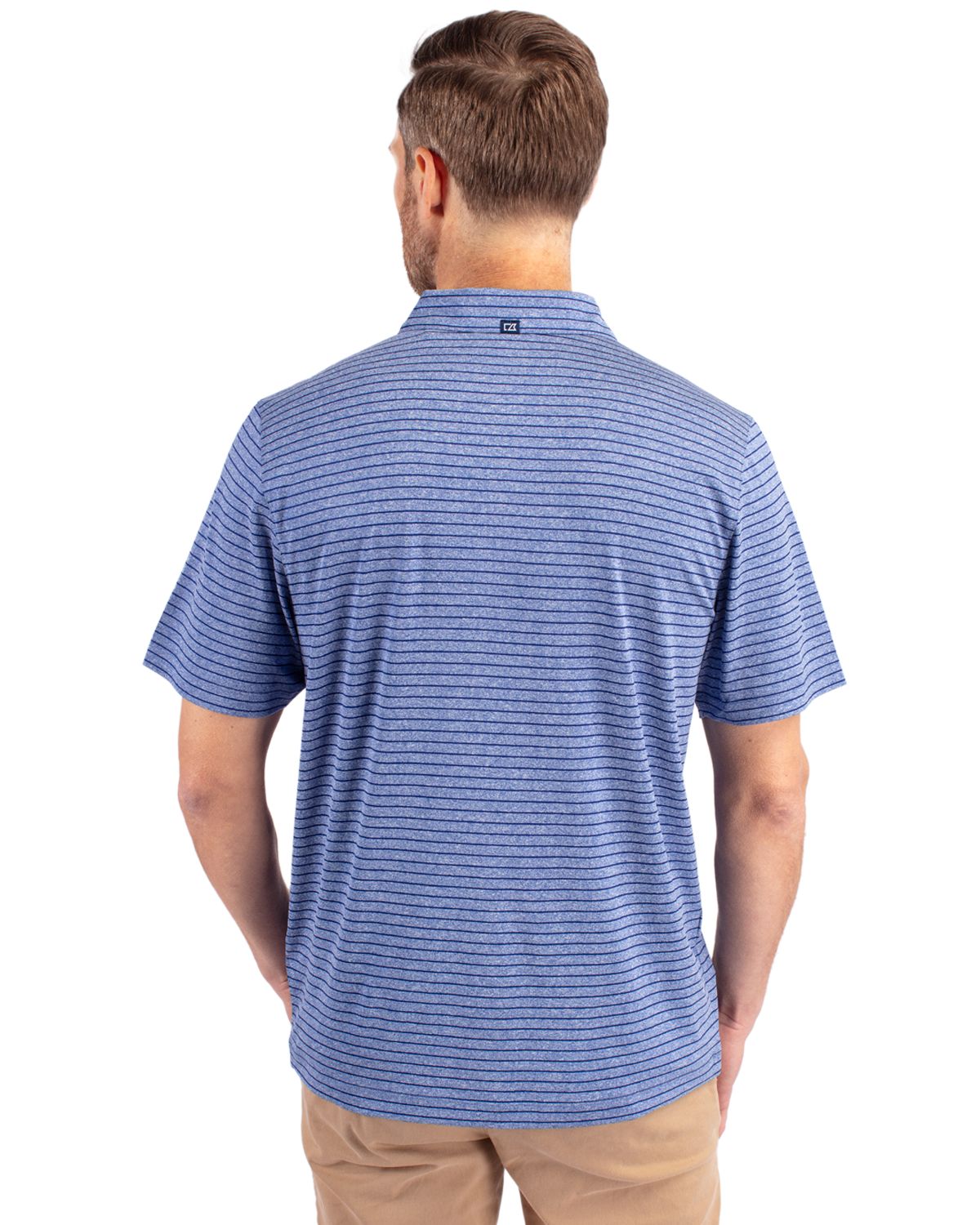 Cutter & Buck® Forge Eco Heather Stripe Stretch Recycled Mens Polo