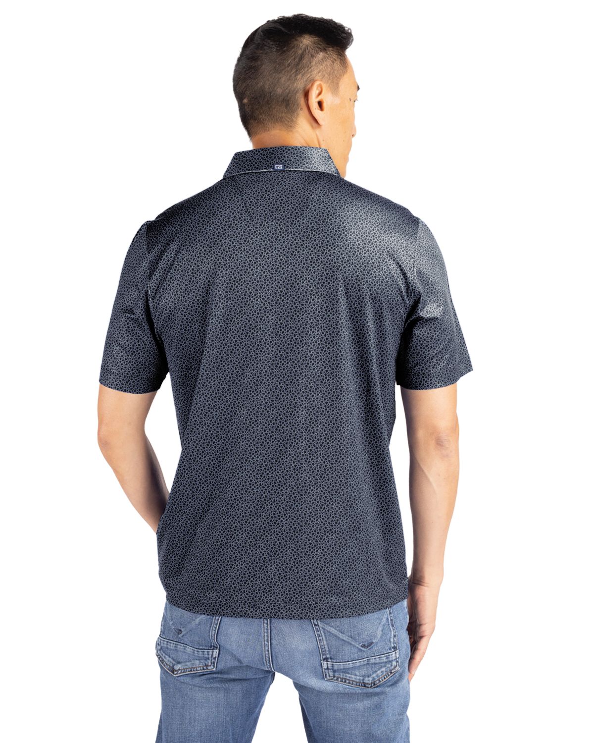 Cutter & Buck® Pike Eco Pebble Print Stretch Recycled Mens Polo