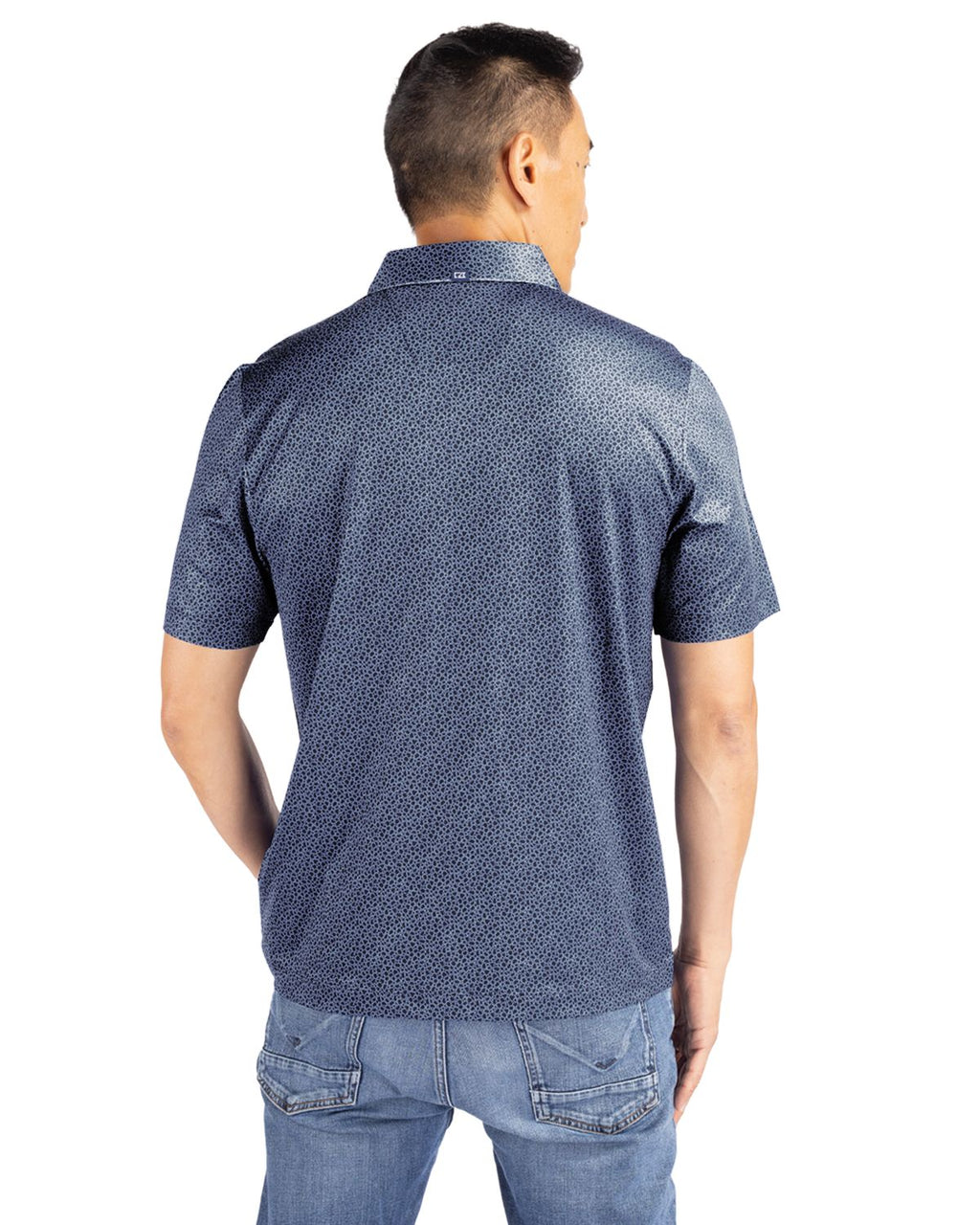 Cutter & Buck® Pike Eco Pebble Print Stretch Recycled Mens Polo