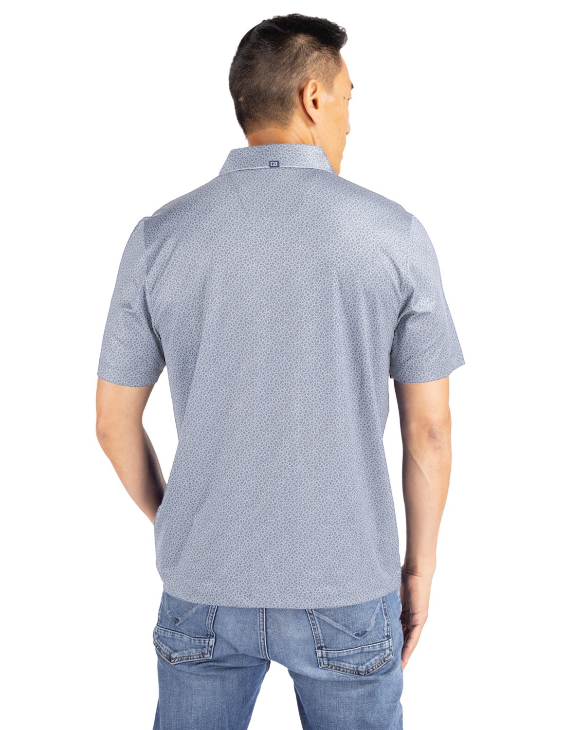 Cutter & Buck® Pike Eco Pebble Print Stretch Recycled Mens Polo