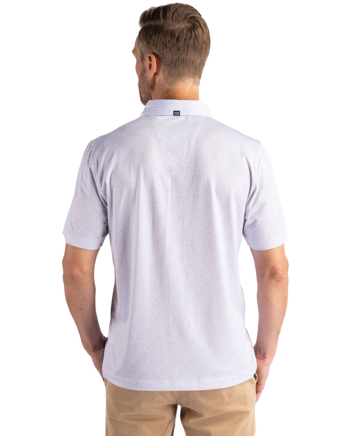Cutter & Buck® Pike Eco Pebble Print Stretch Recycled Mens Polo