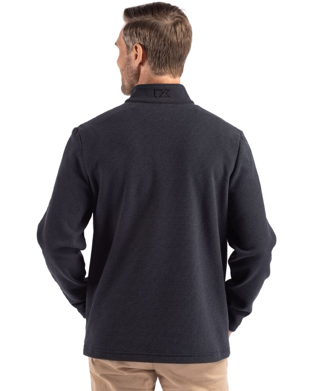Cutter & Buck® Hunts Point Eco Textured Fleece Recycled Mens Snap Pull Over