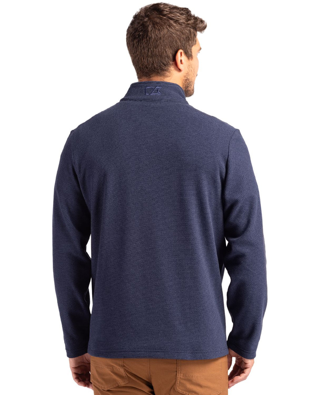 Cutter & Buck® Hunts Point Eco Textured Fleece Recycled Mens Snap Pull Over