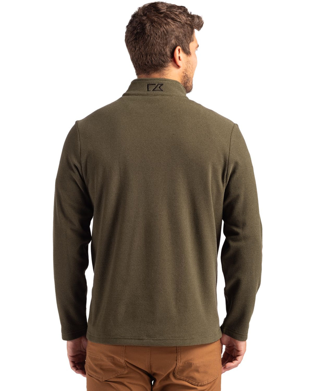 Cutter & Buck® Hunts Point Eco Textured Fleece Recycled Mens Snap Pull Over