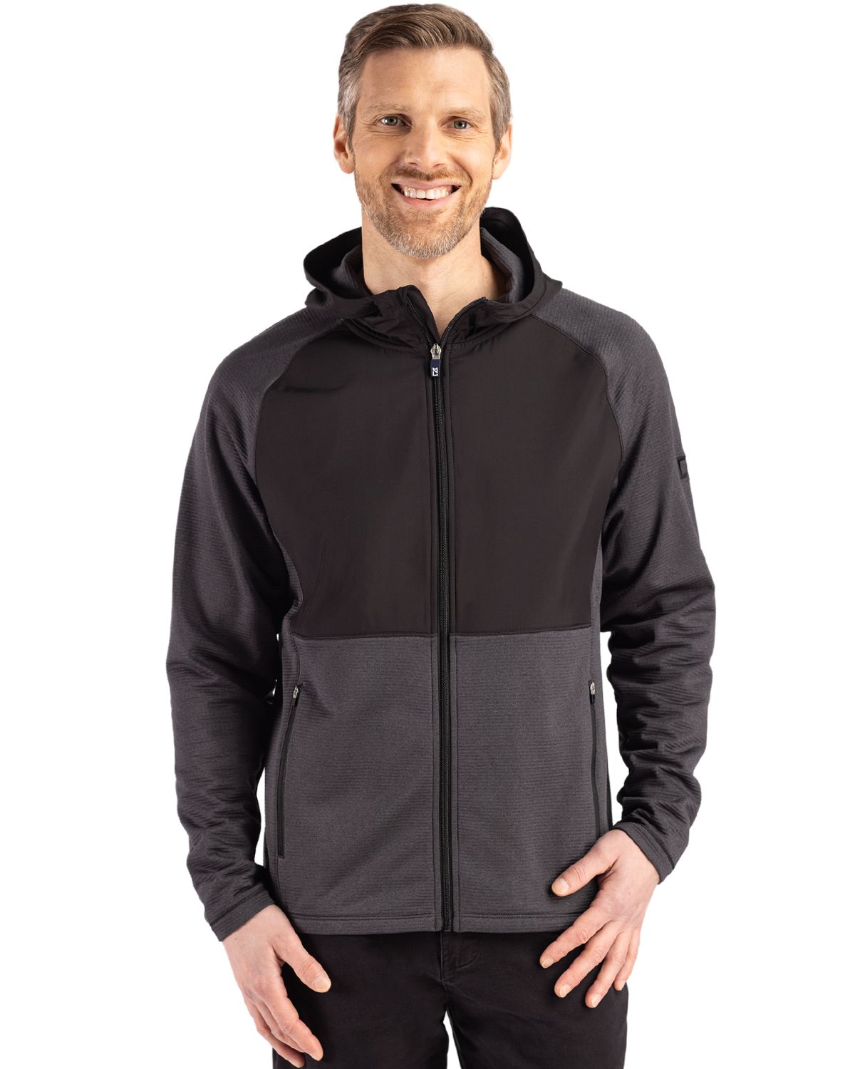 Cutter & Buck® Peshastin Fleece Recycled Mens Hybrid Jacket
