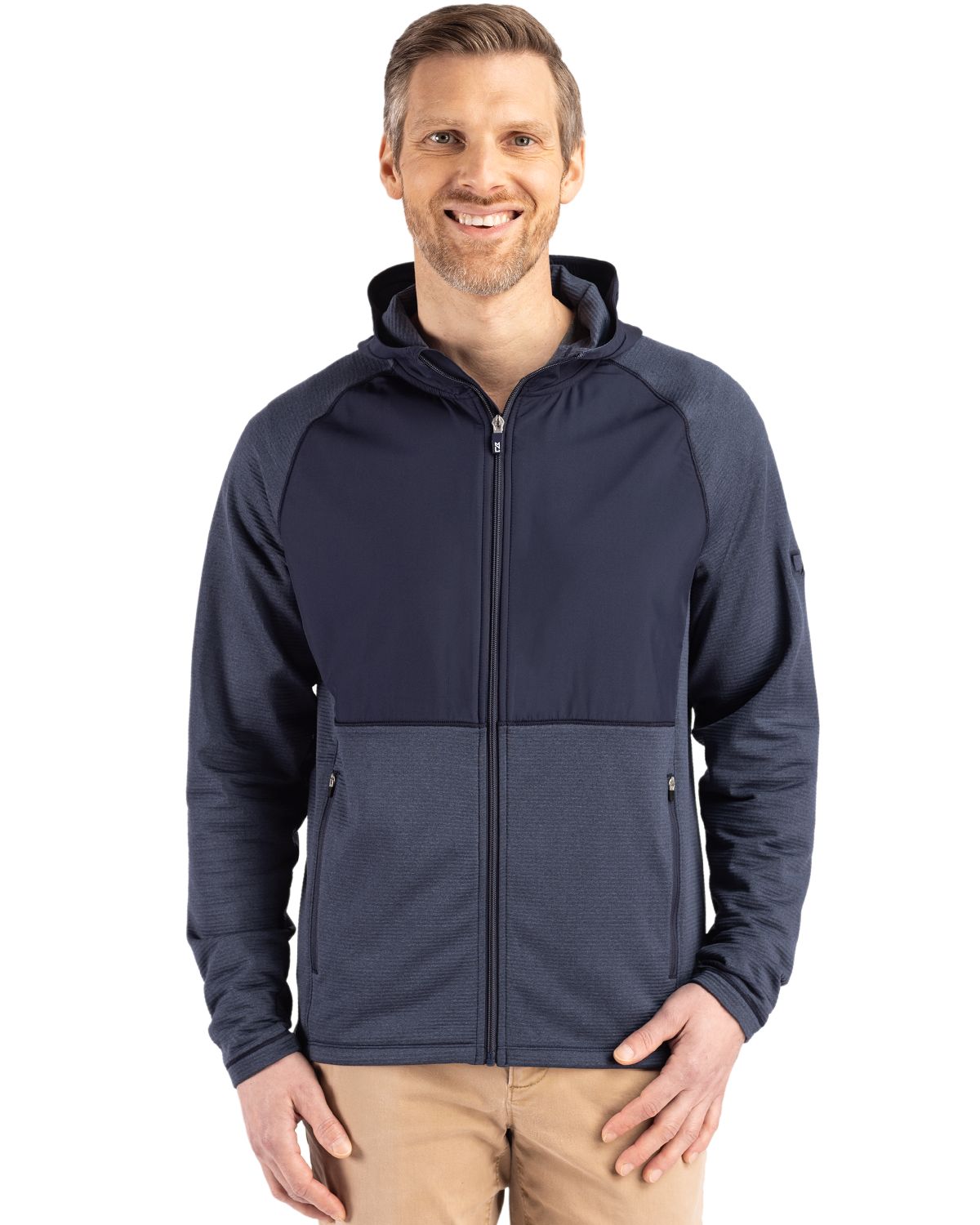 Cutter & Buck® Peshastin Fleece Recycled Mens Hybrid Jacket