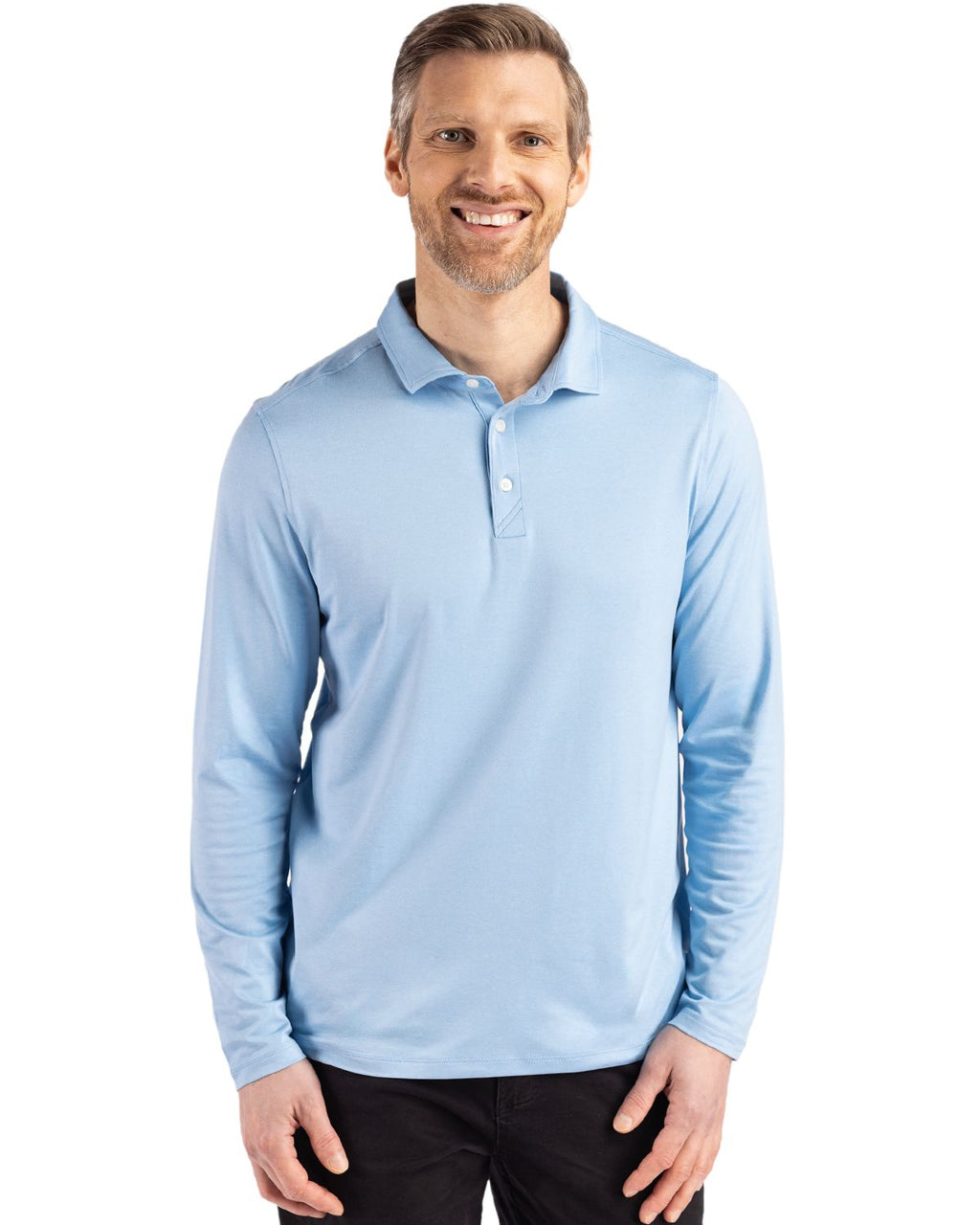 Cutter & Buck® Coastline Epic Comfort Recycled Mens Long Sleeve Polo