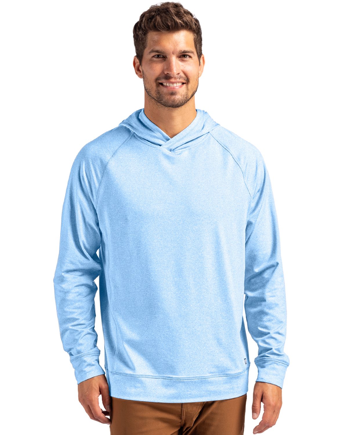 Cutter & Buck® Adapt Knit Recycled Mens Heathered Hooded Pull Over