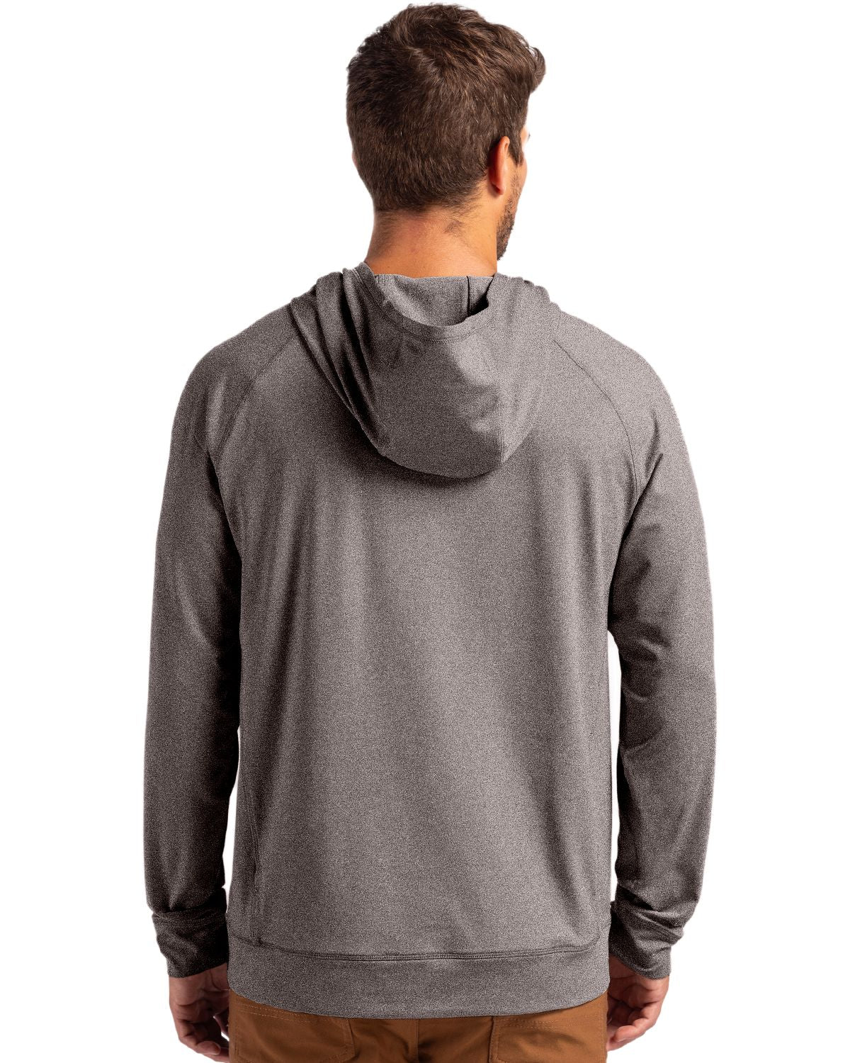 Cutter & Buck® Adapt Knit Recycled Mens Heathered Hooded Pull Over