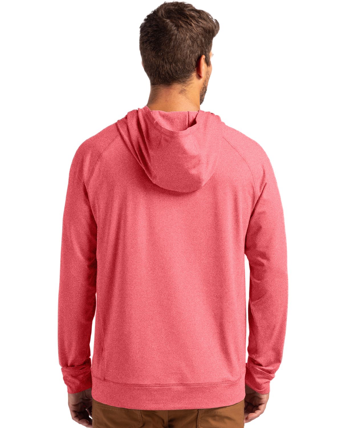 Cutter & Buck® Adapt Knit Recycled Mens Heathered Hooded Pull Over