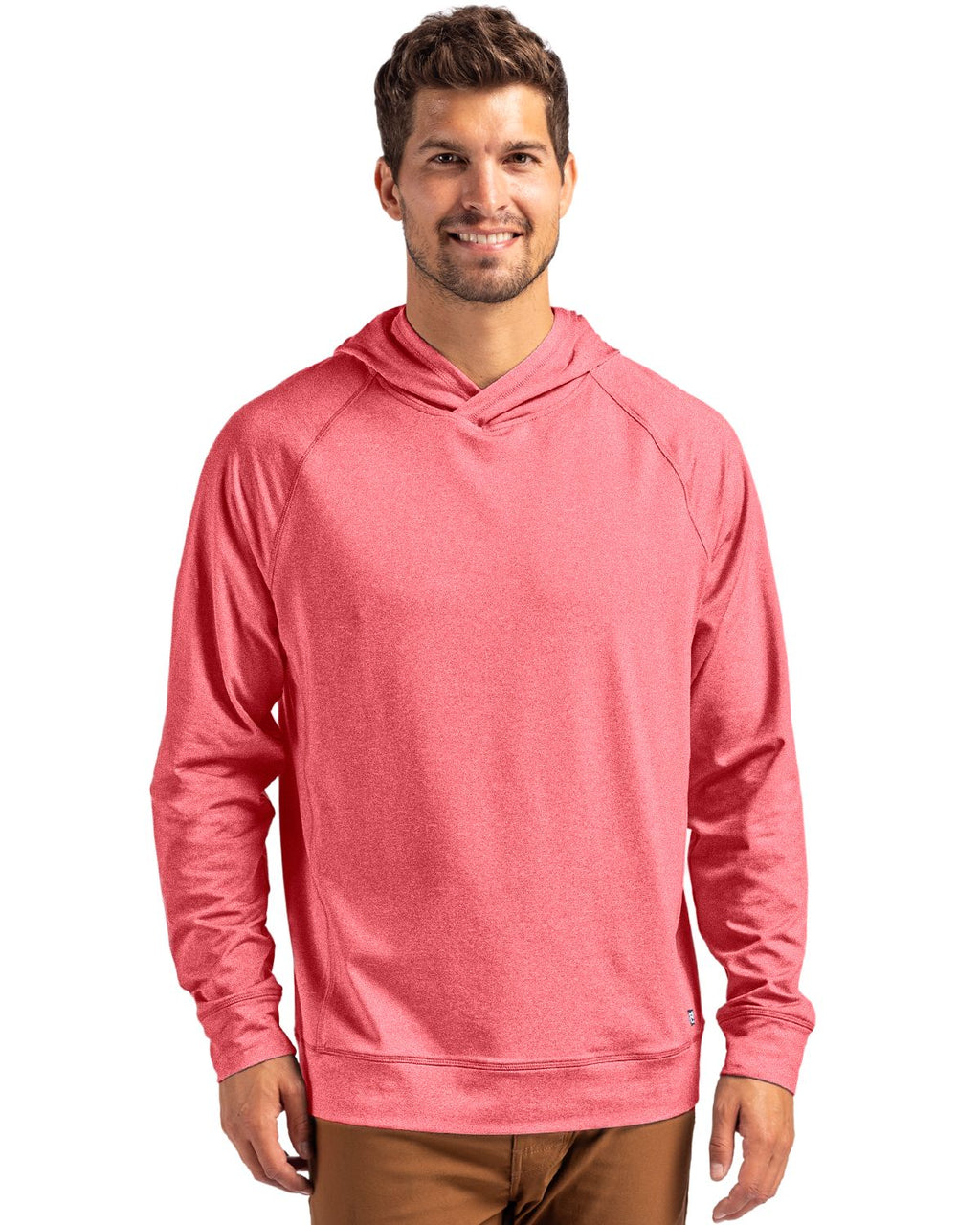 Cutter & Buck® Adapt Knit Recycled Mens Heathered Hooded Pull Over