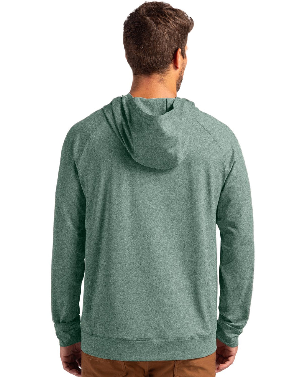 Cutter & Buck® Adapt Knit Recycled Mens Heathered Hooded Pull Over