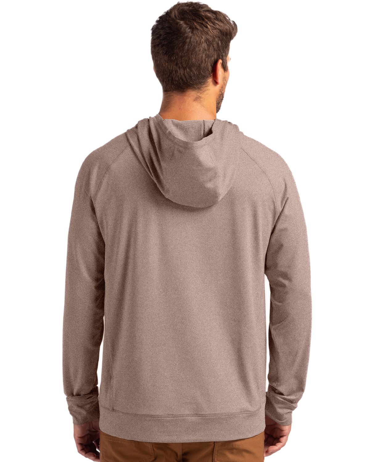 Cutter & Buck® Adapt Knit Recycled Mens Heathered Hooded Pull Over