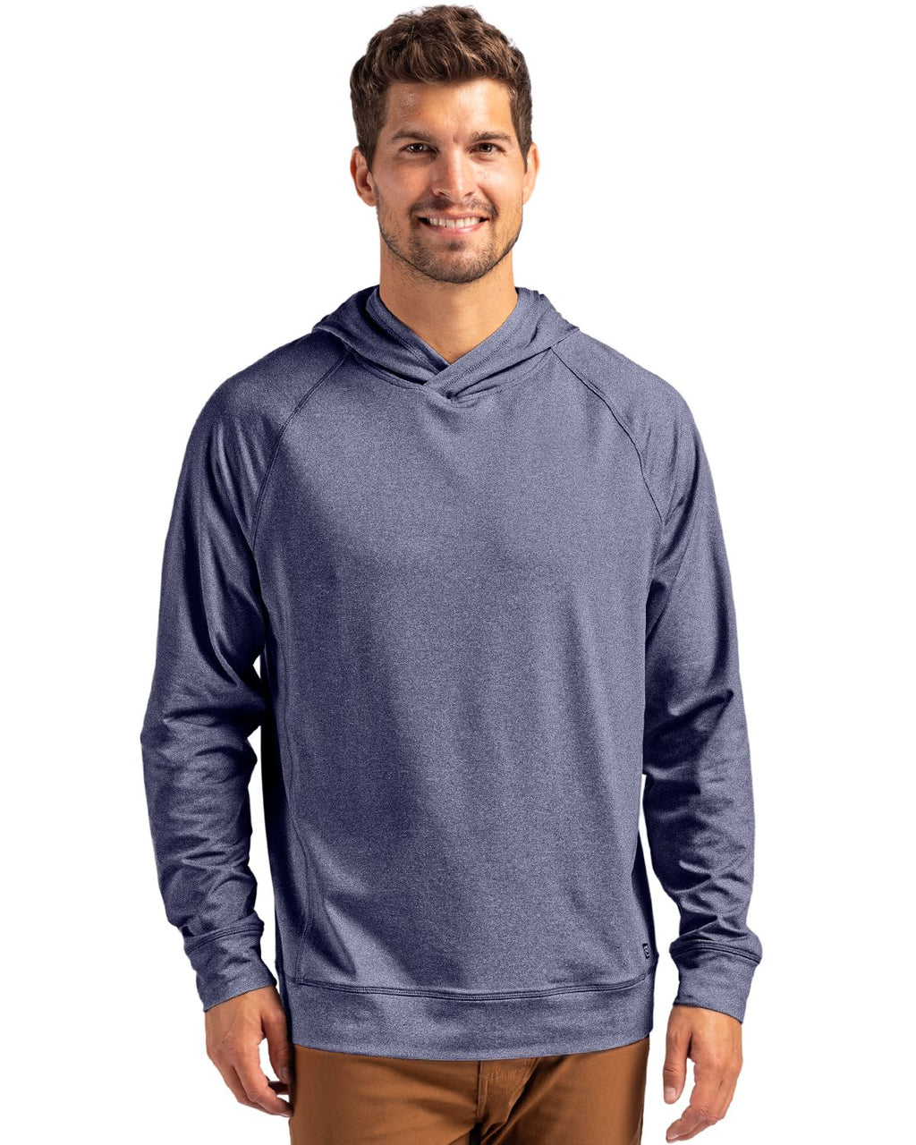 Cutter & Buck® Adapt Knit Recycled Mens Heathered Hooded Pull Over