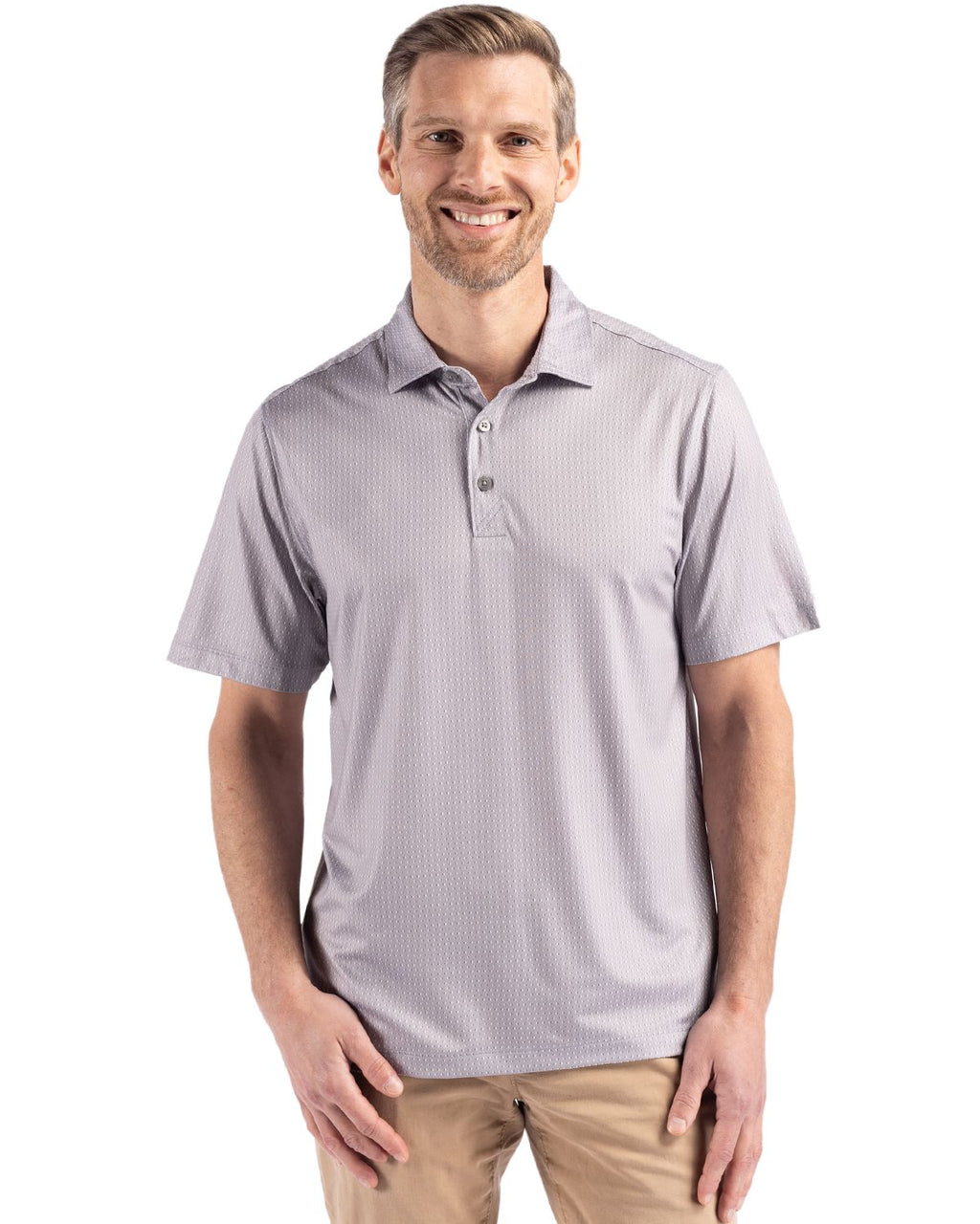Cutter & Buck® Pike Eco Shadow Check Print Recycled Mens Big & Tall Polo