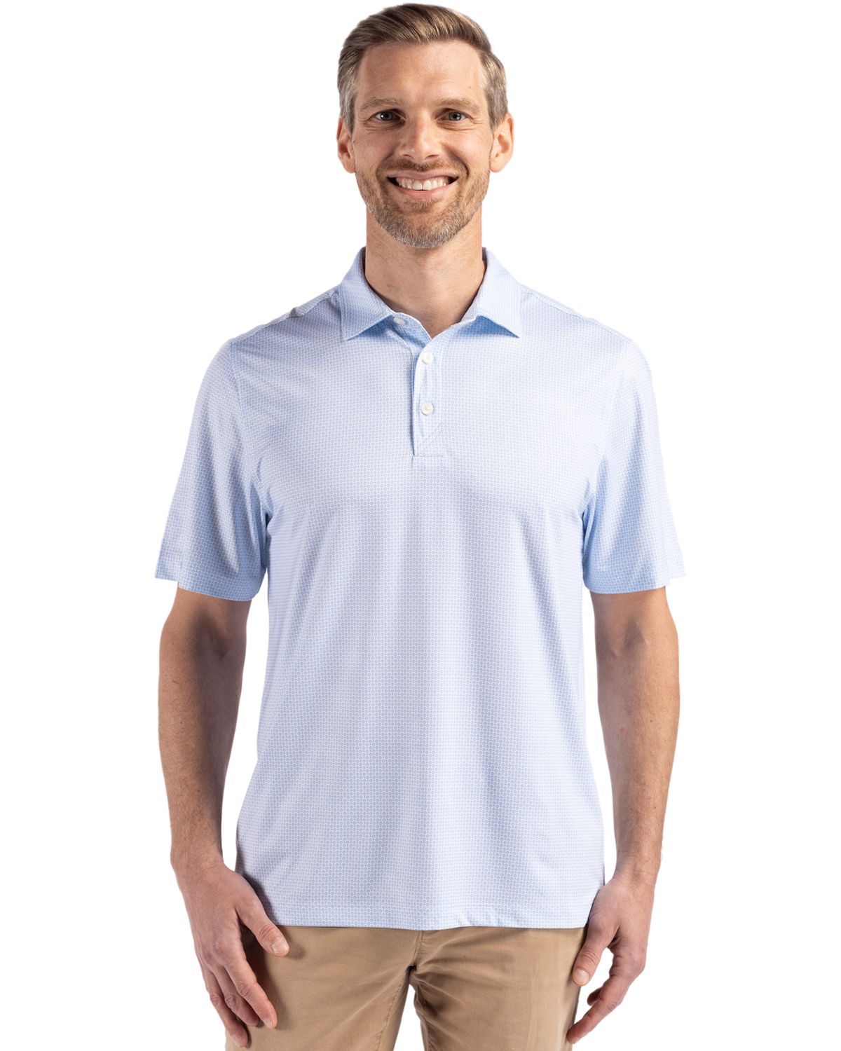 Cutter & Buck® Pike Eco Diamond Dot Print Recycled Mens Polo