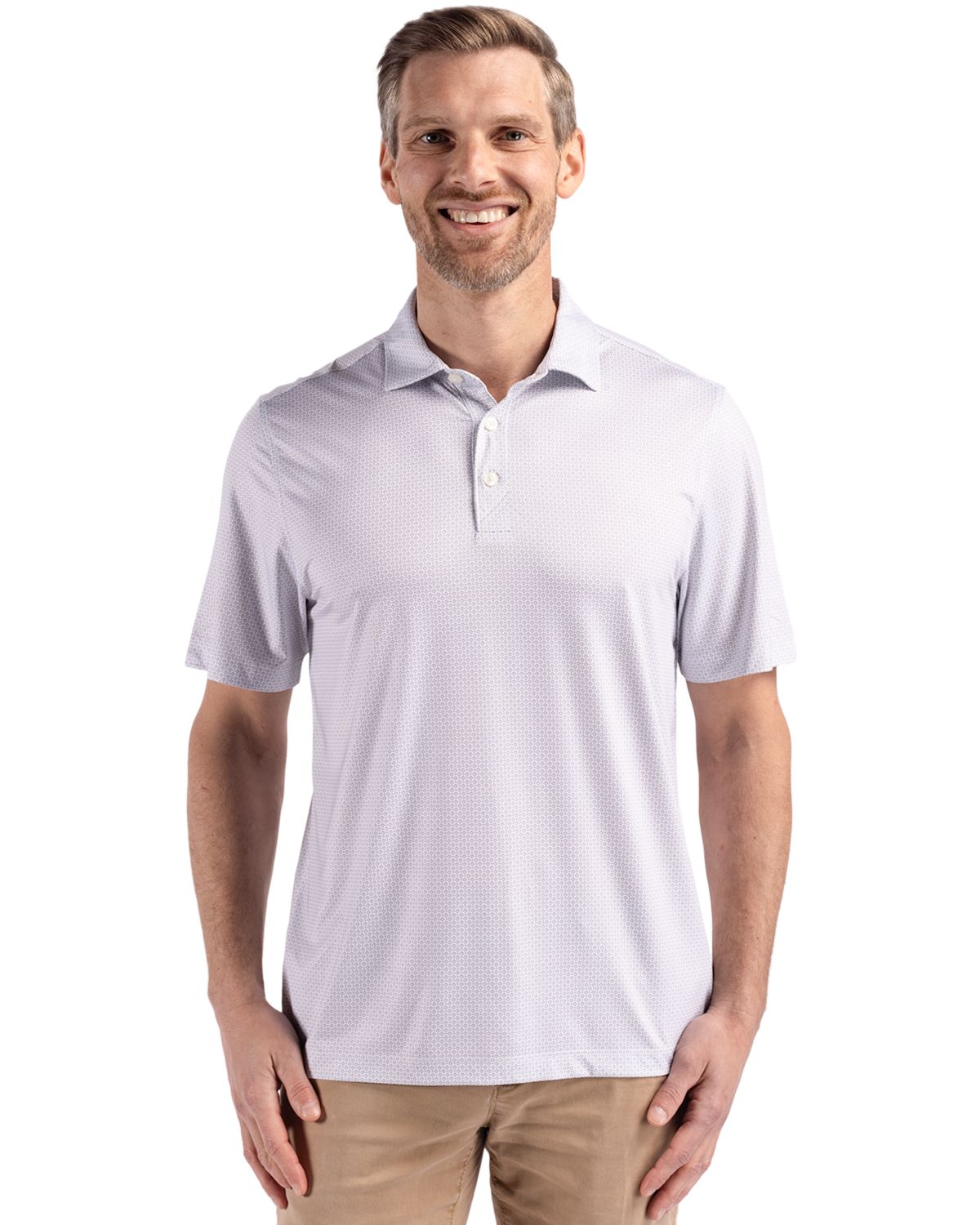 Cutter & Buck® Pike Eco Diamond Dot Print Recycled Mens Big & Tall Polo