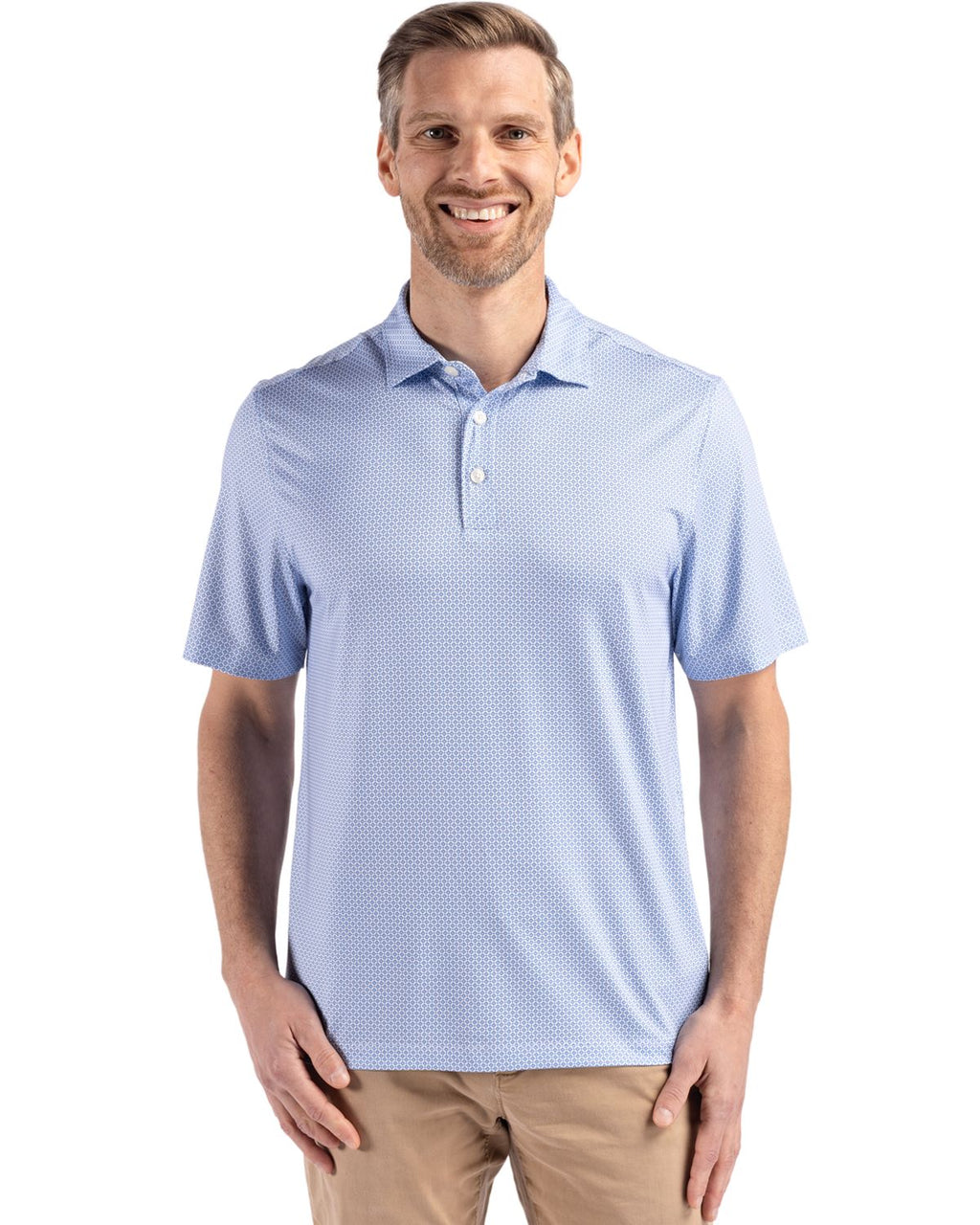 Cutter & Buck® Pike Eco Diamond Dot Print Recycled Mens Polo