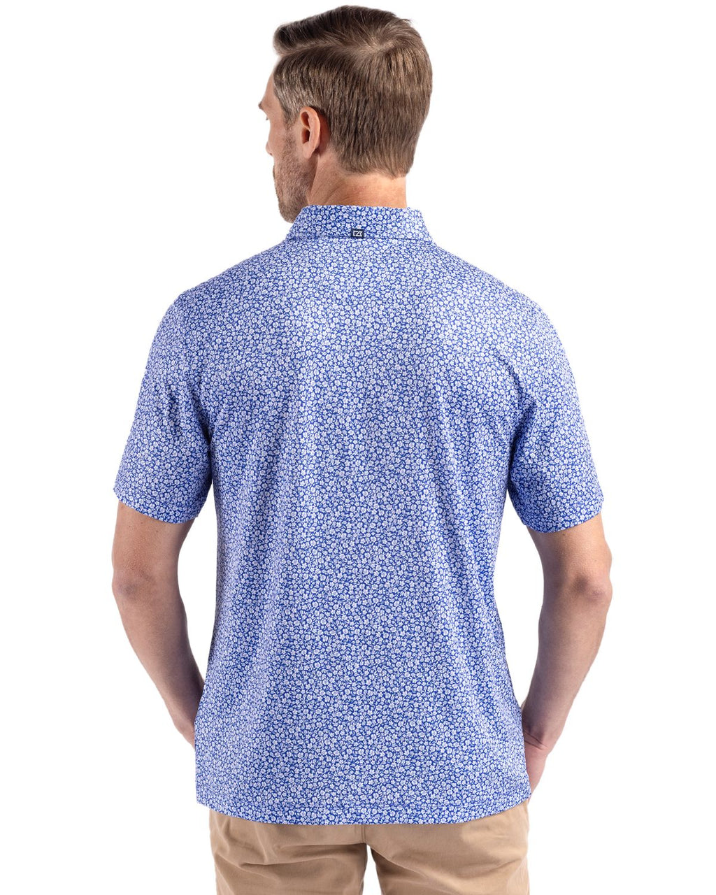 Cutter & Buck® Pike Eco Flora Print Recycled Mens Polo