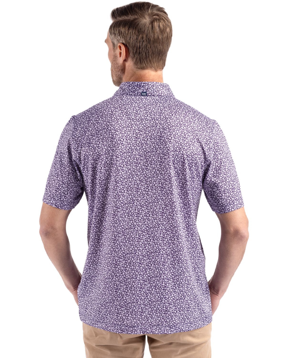 Cutter & Buck® Pike Eco Flora Print Recycled Mens Polo